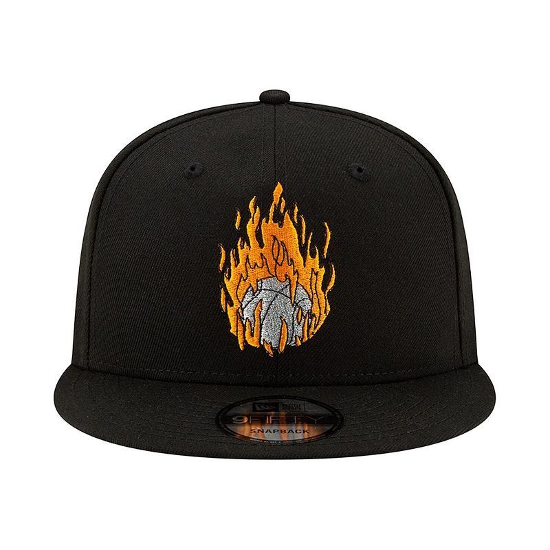 남성 블랙 뉴 파이어 스냅백 모자 Men's Black Space Jam: A New Legacy Fire Ball Goon Squad 9FIFTY Snapback Hat 16948764 Black