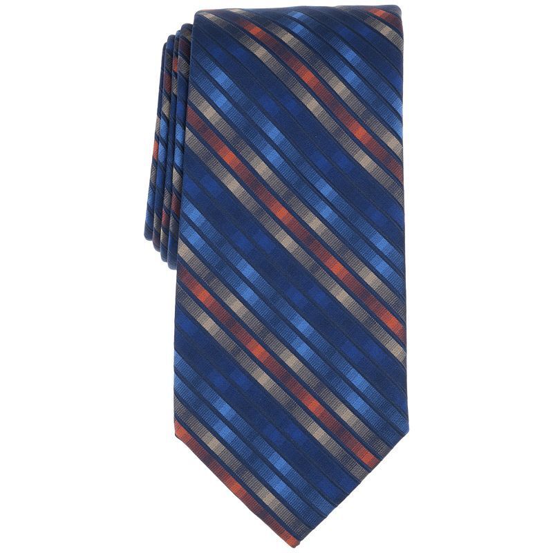 남성 스트라이프 타이 Perry Ellis Men's Menatte Abstract Stripe Tie 20003536 Navy