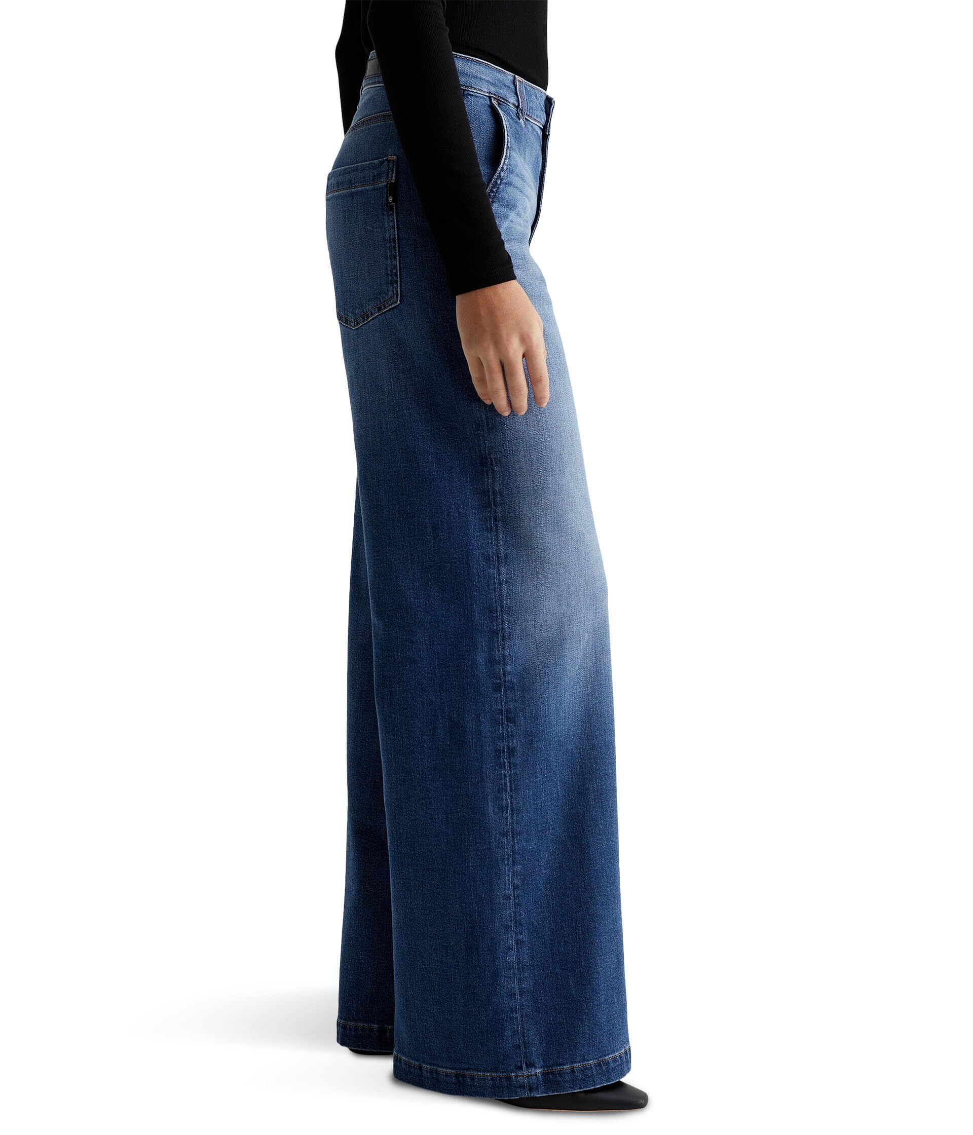스텔라 미드 라이즈 와이드 팔라쪼 데님 Stella Mid-Rise Wide Leg Palazzo Jeans in Delphi 9994351 459777