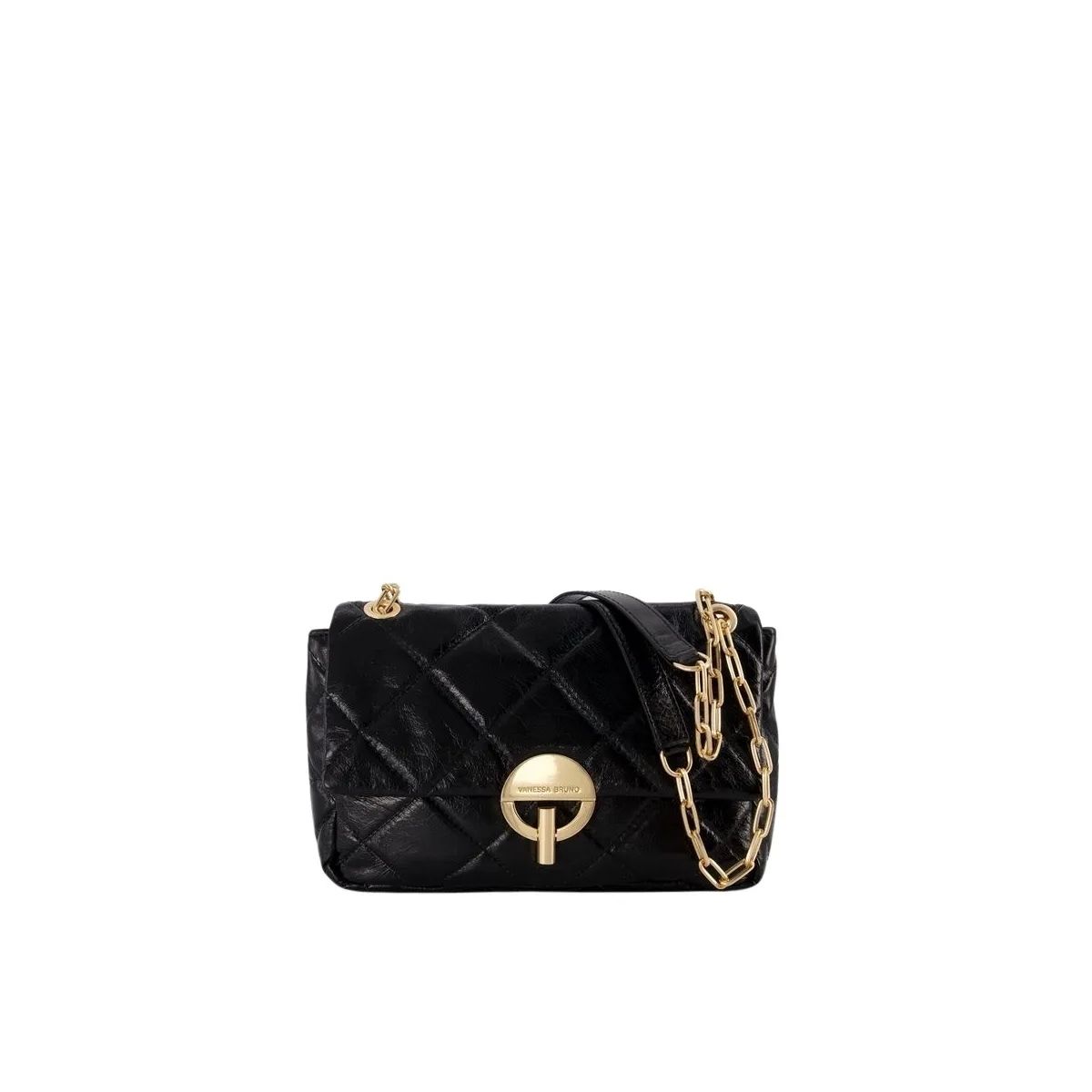바네사 브루노 문 가방 가죽 블랙 숄더백 Vanessa Bruno Moon Mm Bag - Leather - Black Black                        Schultertasche A0476481