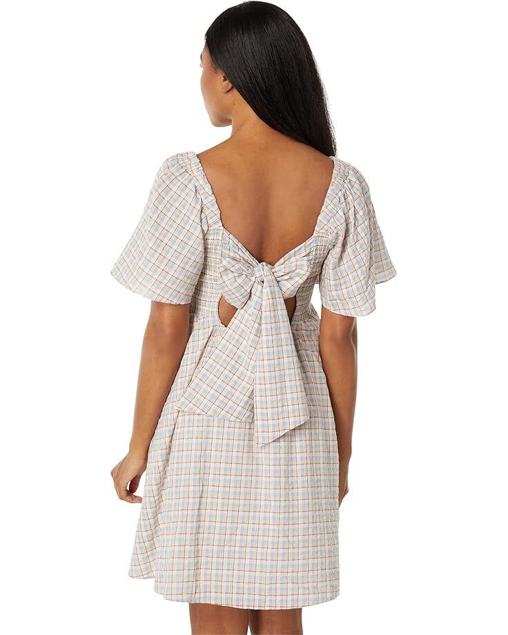 여성 미니 드레스 Women's Madewell Seersucker Lucie Tie-Back Mini Dress in Plaid  98136271023516