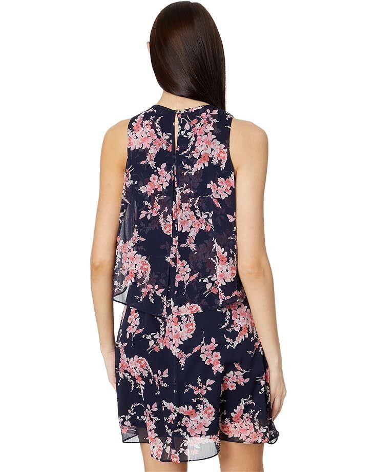 여성 민소매 플로랄 더블 쉬폰 드레스 Women's Tommy Hilfiger Sleeveless Crescent Floral Double Layer Chiffon Dress  98187221088851