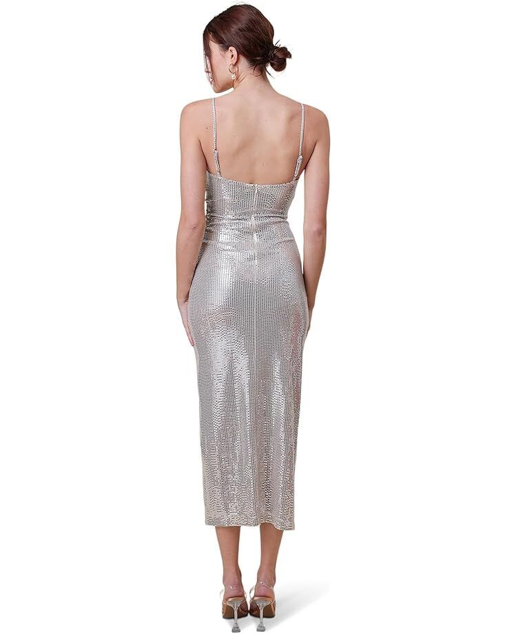여성 업 미디 드레스 Women's line and dot Glow Up Midi Dress  9906537632