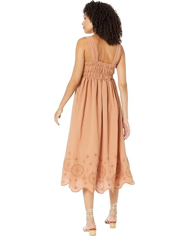 여성 문 미디 드레스 자수 디테일 Women's MOON RIVER Midi Dress with Embroidery Eyelet Detail  981706531238