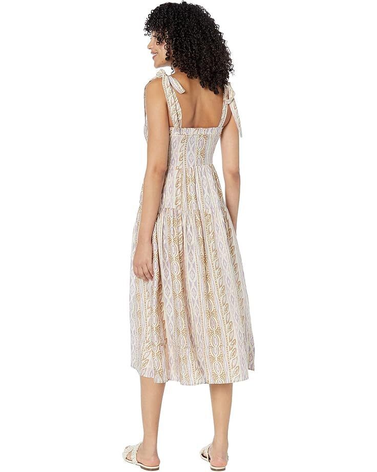 여성 문 우븐 프린팅 드레스 Women's MOON RIVER Woven Printed Dress with Tied Straps  97844477189