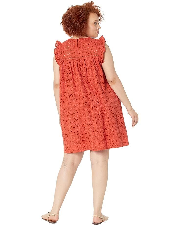 여성 미니 드레스 Women's Madewell Plus Eyelet Ruffle-Sleeve Mini Dress  9735642995287