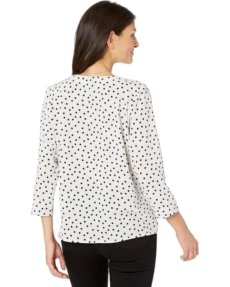 여성 슬리브 타이 Women's Bobeau Lucille 3/4 Sleeve Tie Front  9590520867193