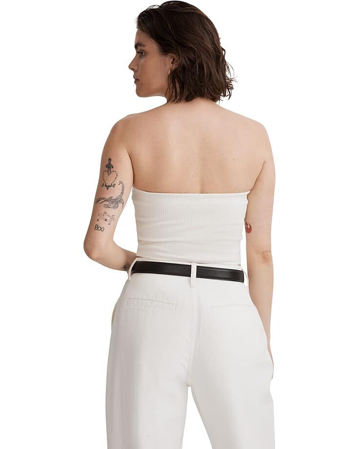 여성 크롭 탑 Women's Madewell Crop Tube Top in Sleekhold  9898696296577