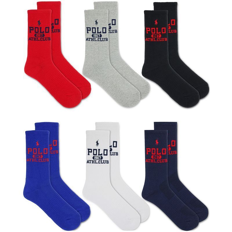 남성 클럽 크루넥 삭스 Men's 6-Pk. Athletic Club 1967 Crew Socks  18125275 Asst