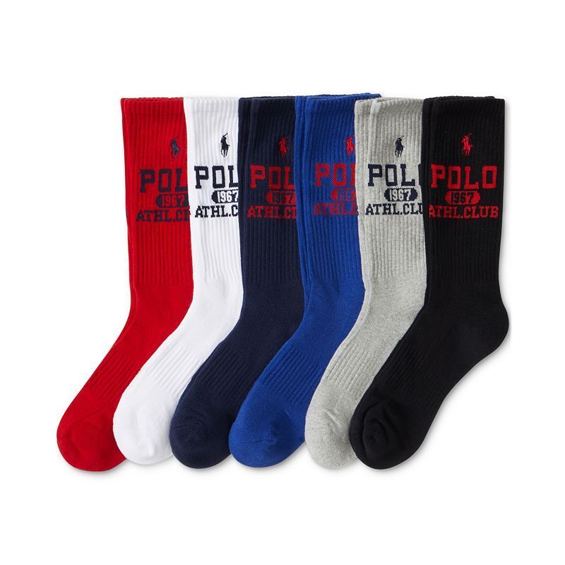 남성 클럽 크루넥 삭스 Men's 6-Pk. Athletic Club 1967 Crew Socks  18125275 Asst