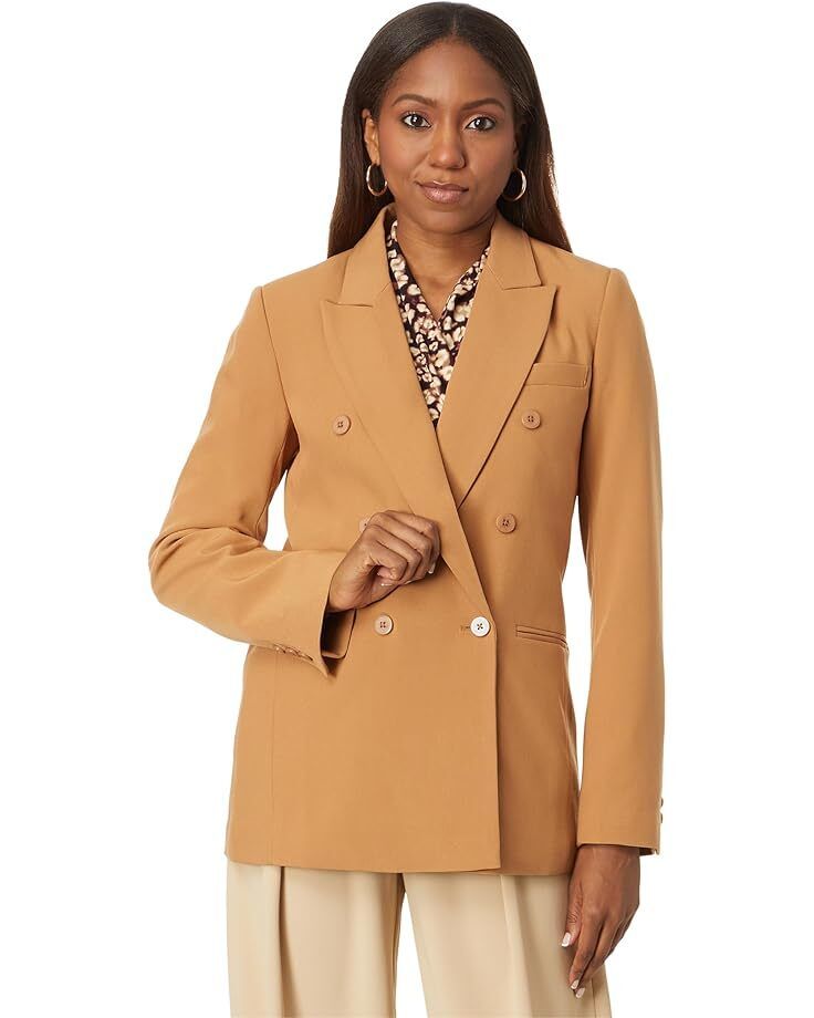 여성 포켓 자켓 Women's DKNY Peak Lapel Besom Pocket Six-Button DB Jacket  9935159550