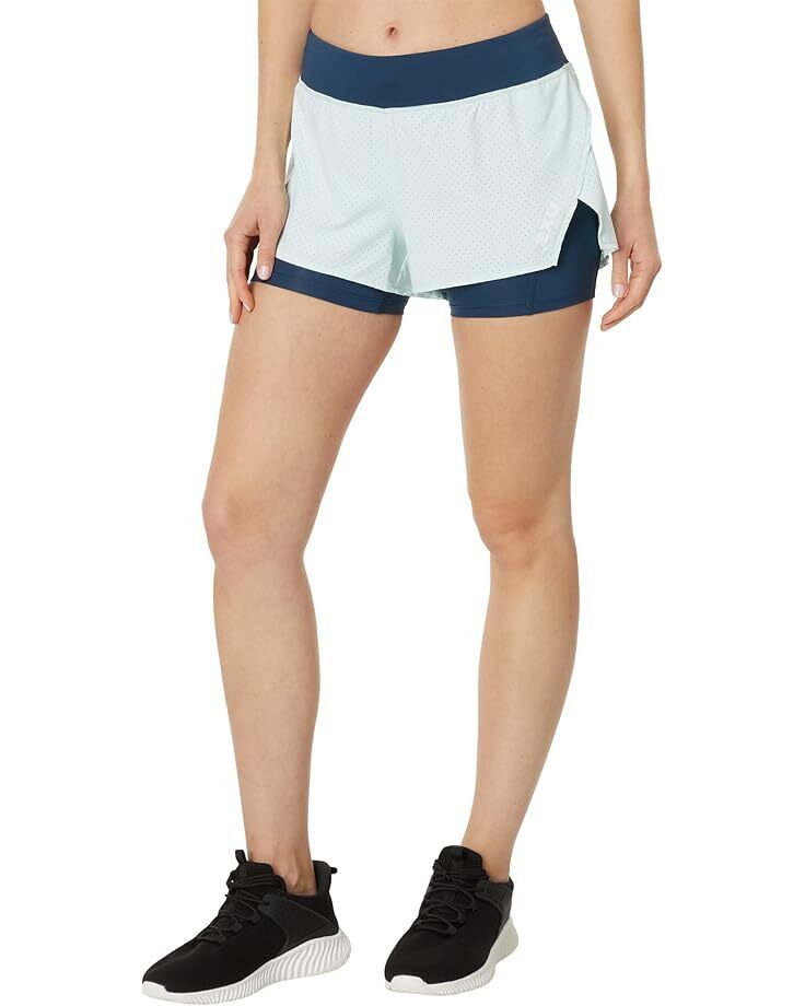 여성 투인원 런 바지 Women's 2XU Aero 2-in-1 4" Run Shorts  98302751030836