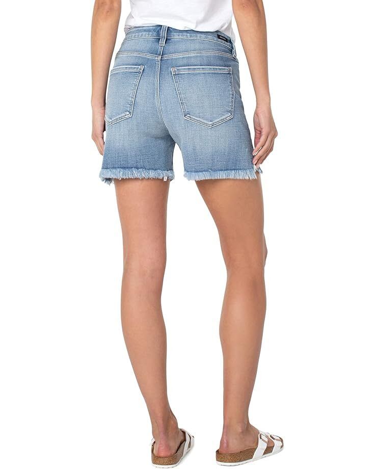 여성 바지 Women's Liverpool Los Angeles Vickie Fray Hem Shorts in Laurens  9689507975923
