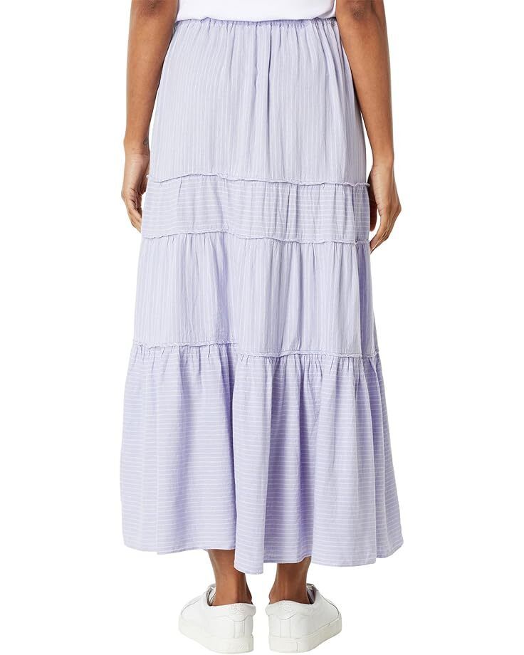 여성 맥시 스커트 Women's Madewell Linen-Blend Pull-On Tiered Maxi Skirt in Stripe-Play  9806918994891