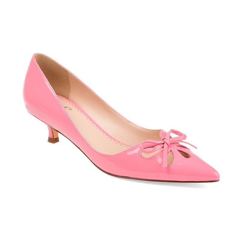 여성 포인티드 힐 펌프스 Women's Lutana Pointed Toe Kitten Heel Pumps 9597599 Pink