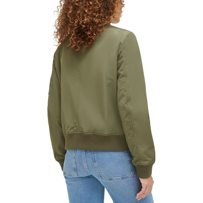 여성 경량 봄버 자켓 Women's Lightweight Zip-Detail Bomber Jacket 4490618 Army Green