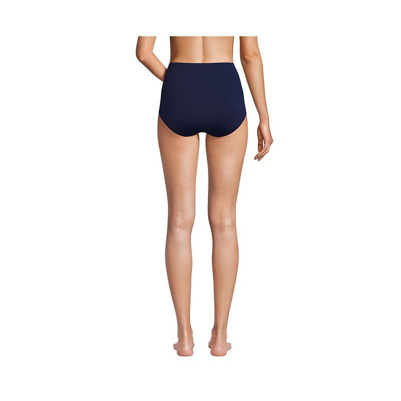 Lands End Women s Tummy Control Retro High Waisted Bikini Swim Bottoms 19414724 Deep sea navy