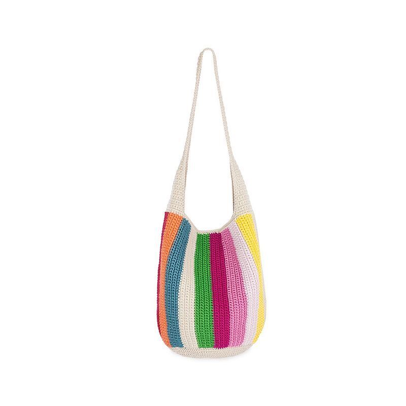여성 호보백 가방 Women's 120 Crochet Hobo Bag 8851949 Beach Stripe