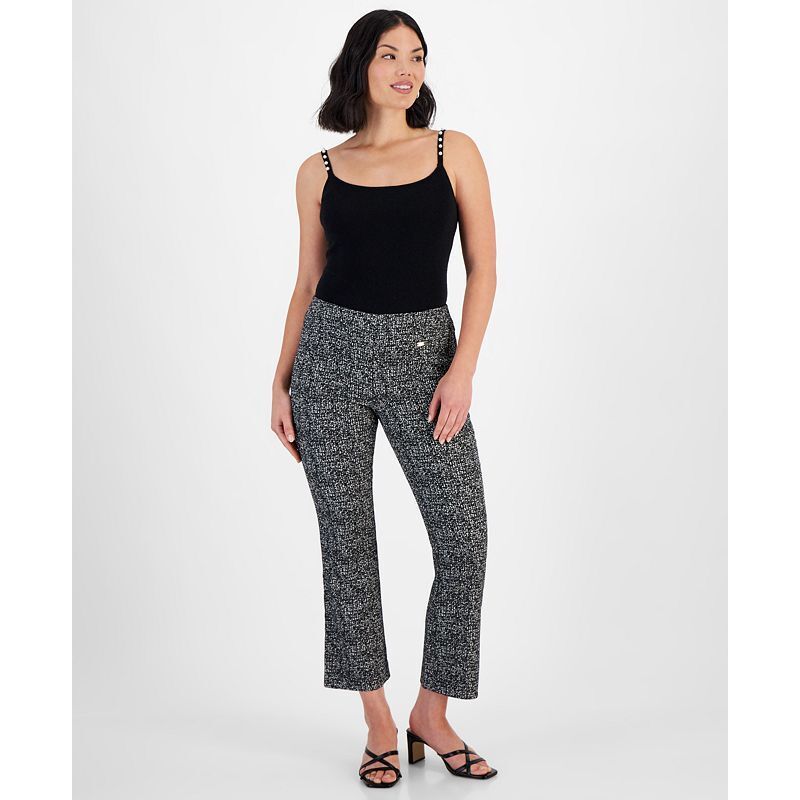 쁘띠 미드 자카드 팬츠 Petite Mid Rise Mini-Bootcut Jacquard Pants, Created for Macy's  18215072 Texture Jacquar