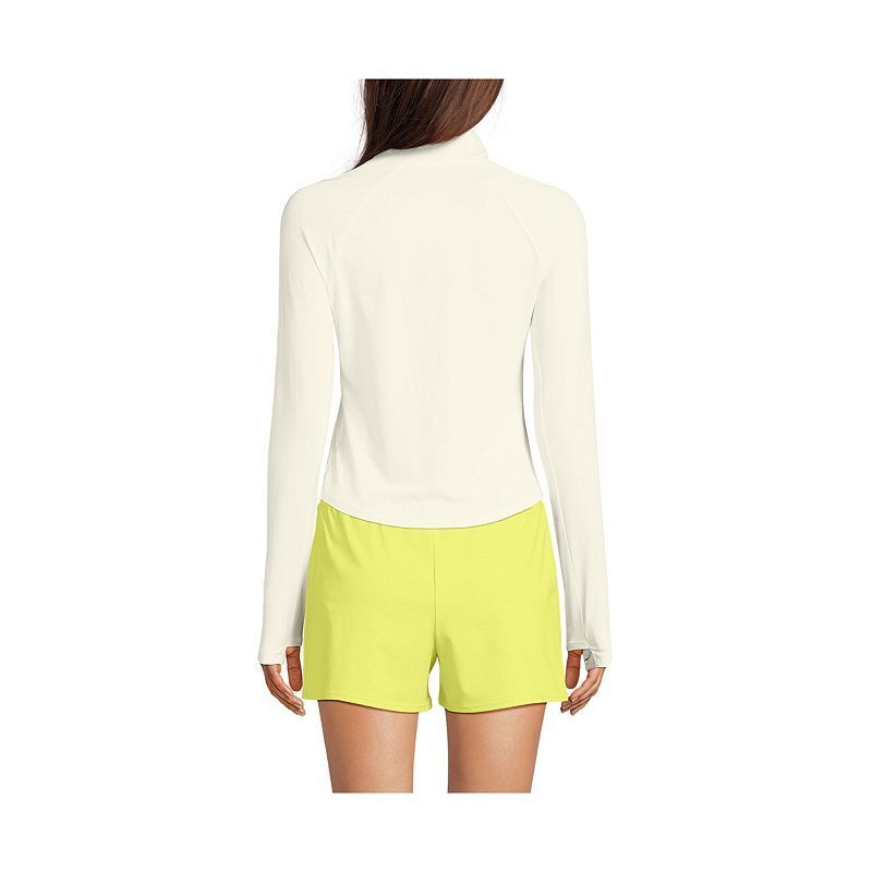 여성 쿼터 집업 롱 슬리브 넥 Women's Cooling Quarter Zip Long Sleeve Mock Neck UPF 50 Sun Protection Rash Guard 19427166 Egret white