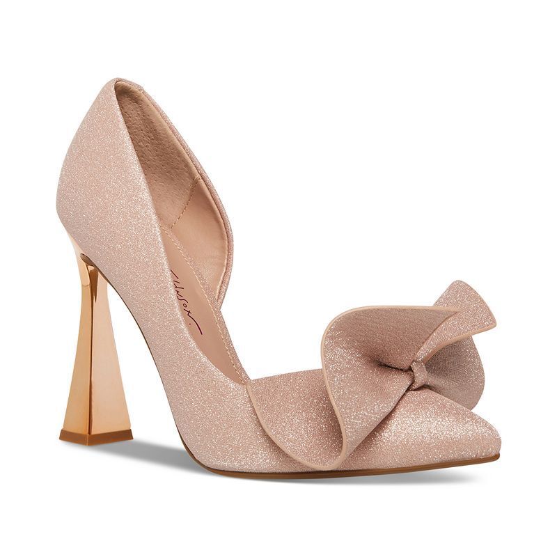 보우 스카프 트윌리 펌프스 Nobble Sculpted Bow Pumps 15387314 Champagne Sparkle
