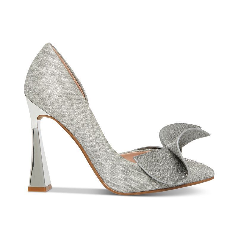 보우 스카프 트윌리 펌프스 Nobble Sculpted Bow Pumps 15387314 Silver Sparkle