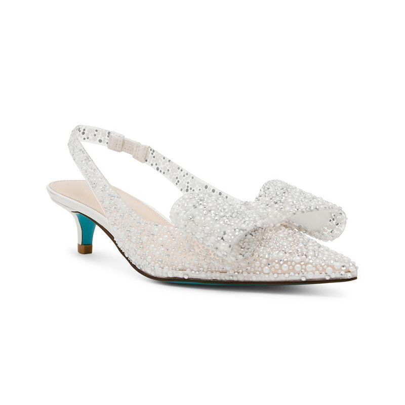슬링백 펌프스 Patti Lucite Slingback Kitten Pumps 19719057 Cultivated Pearl Multi