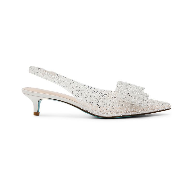 슬링백 펌프스 Patti Lucite Slingback Kitten Pumps 19719057 Cultivated Pearl Multi
