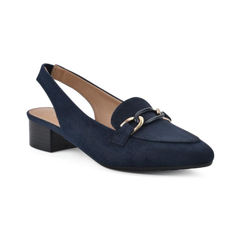 여성 슬링백 로퍼 Women's Boreal Slingback Loafers 17671873 Navy Fabric