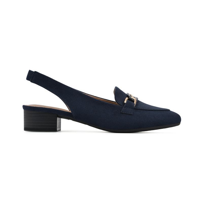 여성 슬링백 로퍼 Women's Boreal Slingback Loafers 17671873 Navy Fabric
