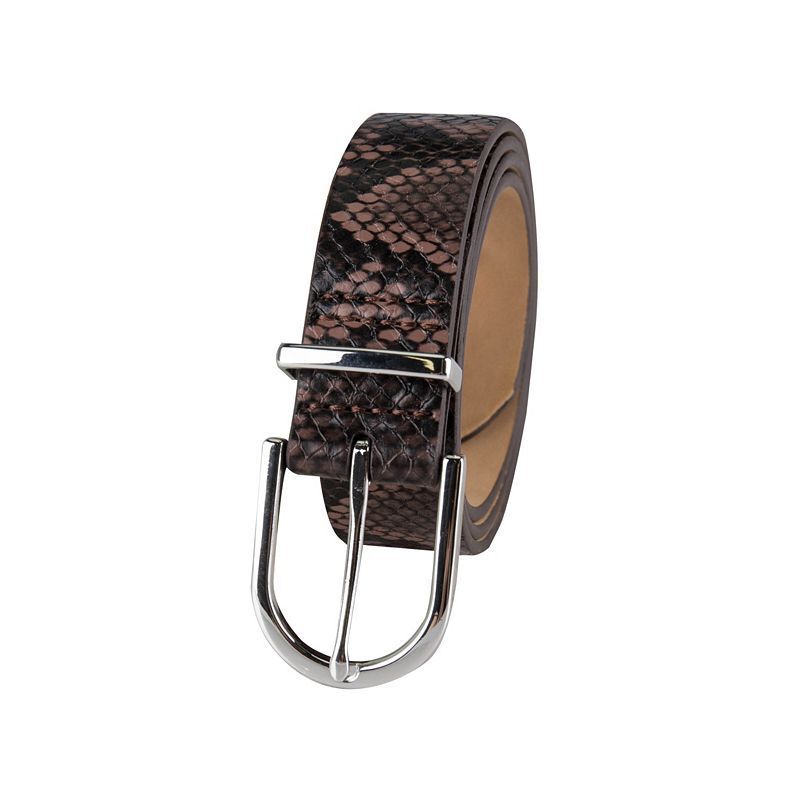 여성 버클 바지 팬츠 드레스 벨트 Women's Rounded Buckle Trouser Pant Dress Belt 18029863 Brown Genuine Leather