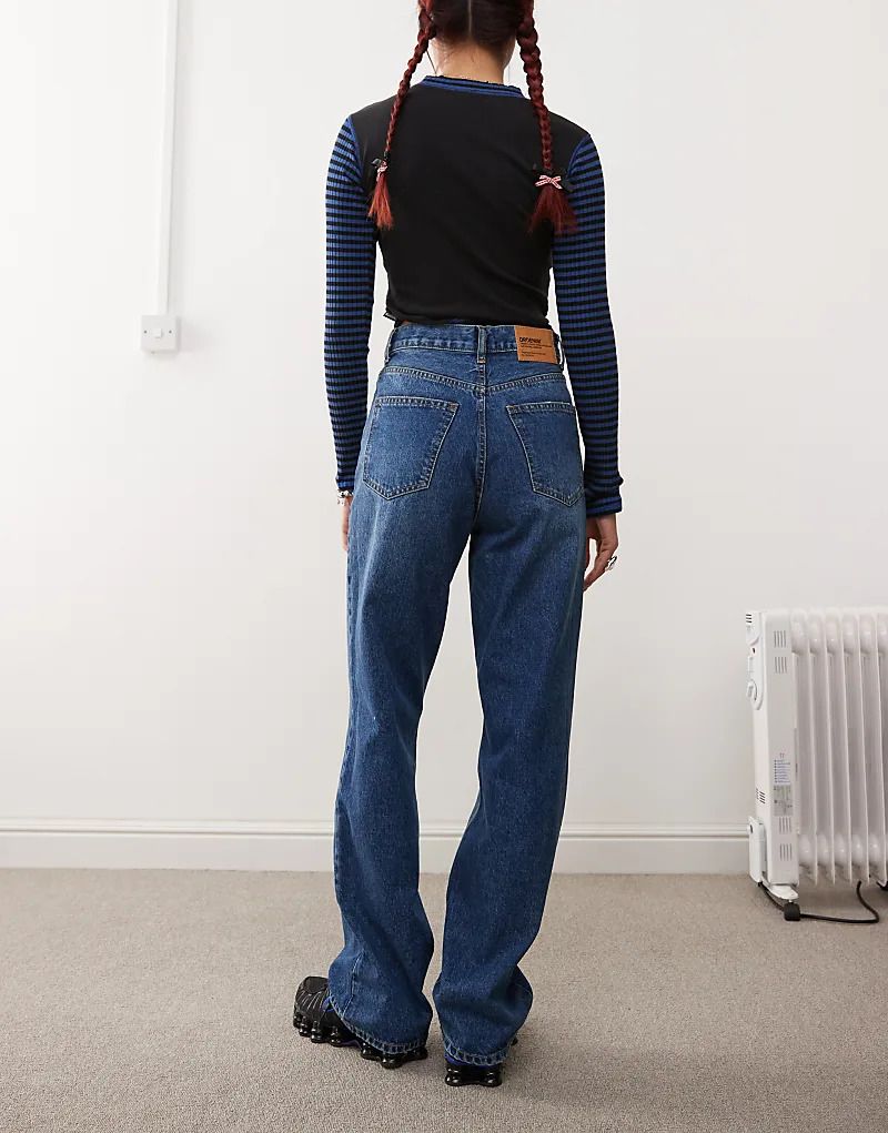 데님 에코 레귤러 & Dr. Denim   Echo   Regular und gerade geschnittene Jeans in mittelblauer Stone-Waschung in Spruhoptik 207481918mittelblaue Waschung