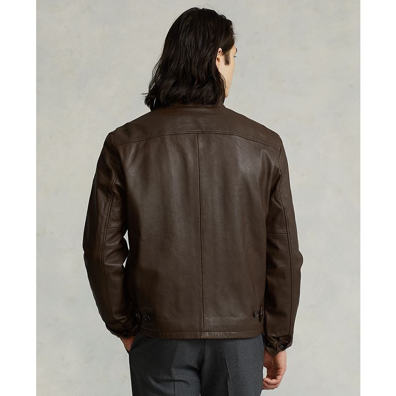 남성 가죽 자켓 Men's Leather Jacket 4602324 Bison Brown