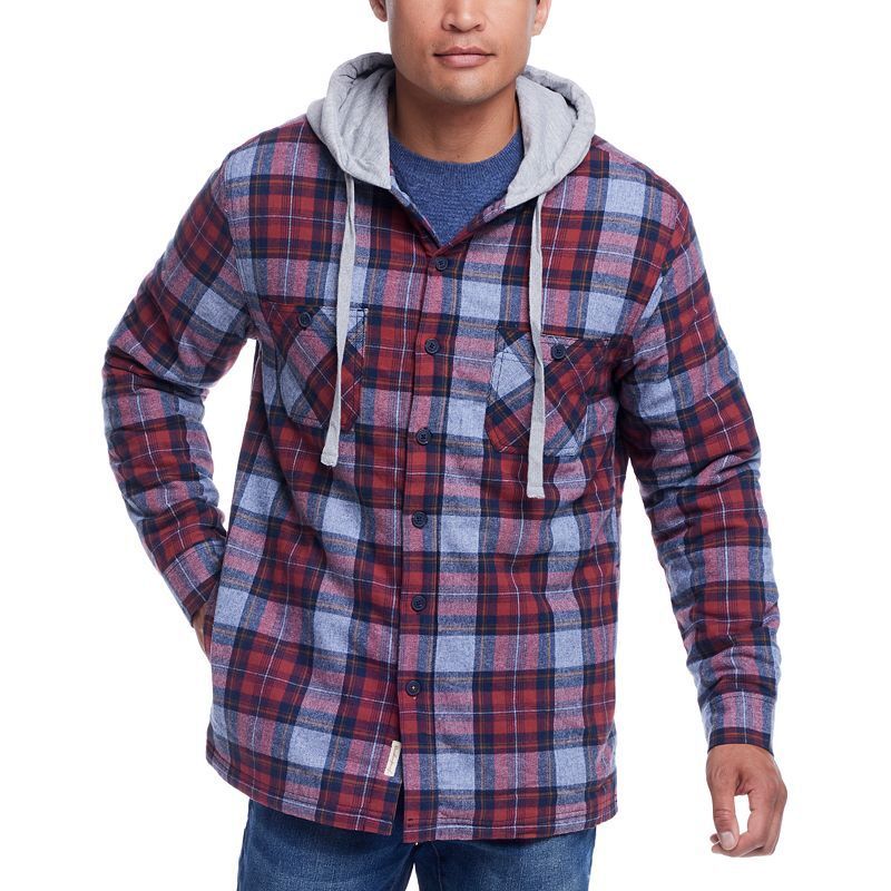 Hooded lined flannel shirts online