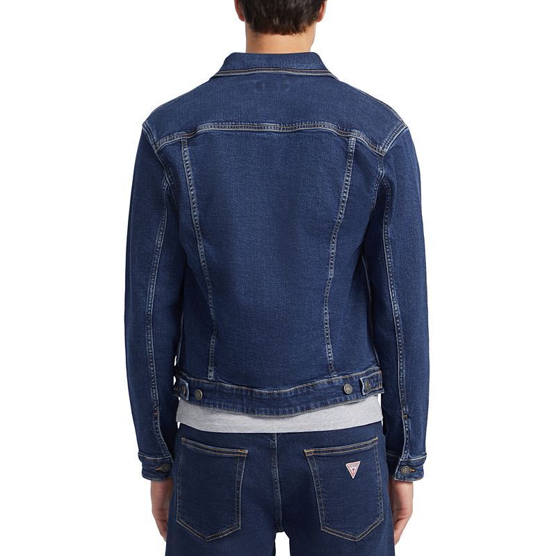 남성 슬림핏 데님 자켓 Men's Slim-Fit Denim Trucker Jacket 18223889 Varane Dark Wash