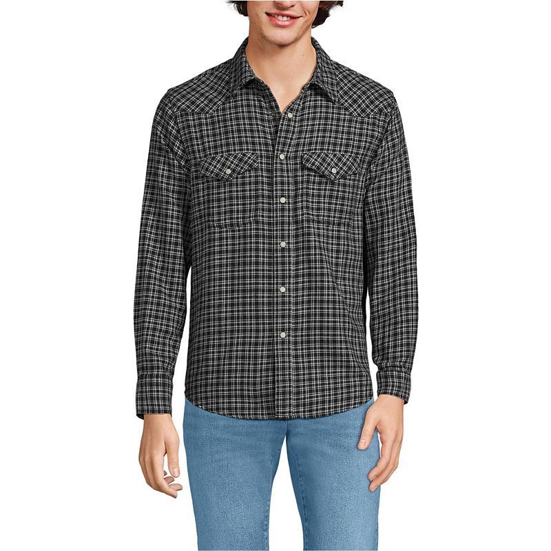 남성 웨스턴 셔츠 Men's Western Shirt 18020685 Black/slate gray plaid