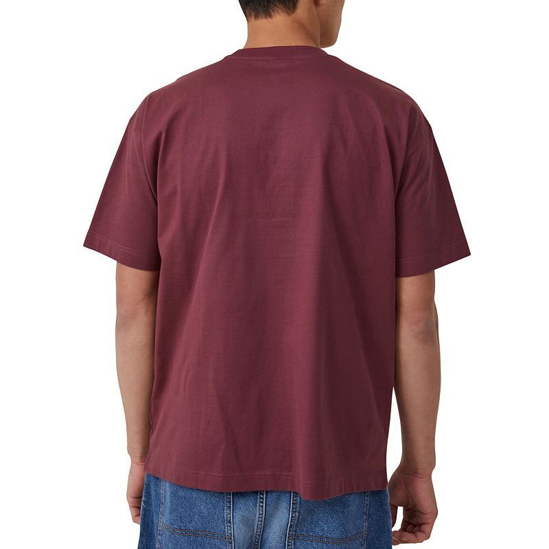 남성 박스 핏 컬리지 티셔츠 Men's Box Fit College T-Shirt 18581741 Burgundy / Tokyo State