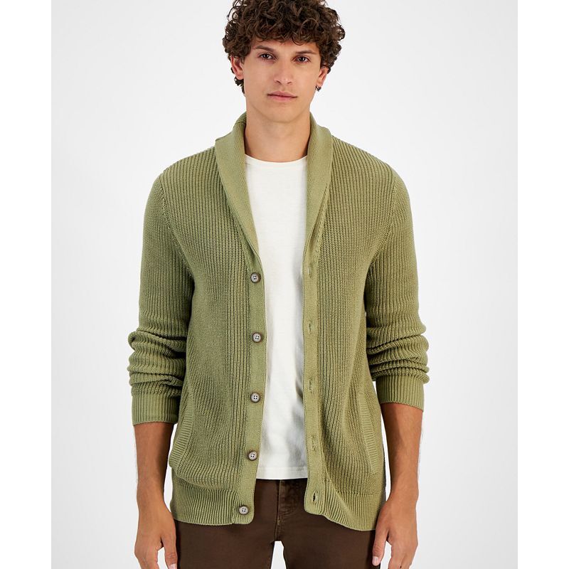 남성 가디건 스웨터 Men's Alvin Cardigan Sweater, Created for Macy's  12306961 Hazy Sage