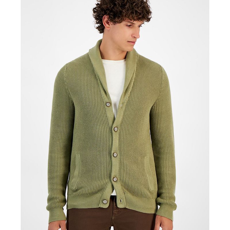 남성 가디건 스웨터 Men's Alvin Cardigan Sweater, Created for Macy's  12306961 Hazy Sage