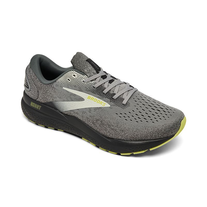 고스트 러닝 스니커즈 Men’s Ghost 16 Running Sneakers from Finish Line 16462053 Grey/Lime