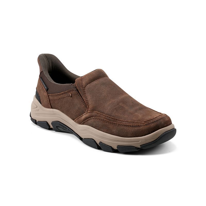 남성 슬립온 캐주얼 신발 Men's Reece Step Activated Slip-On Casual Shoes 19237925 Brown Suede