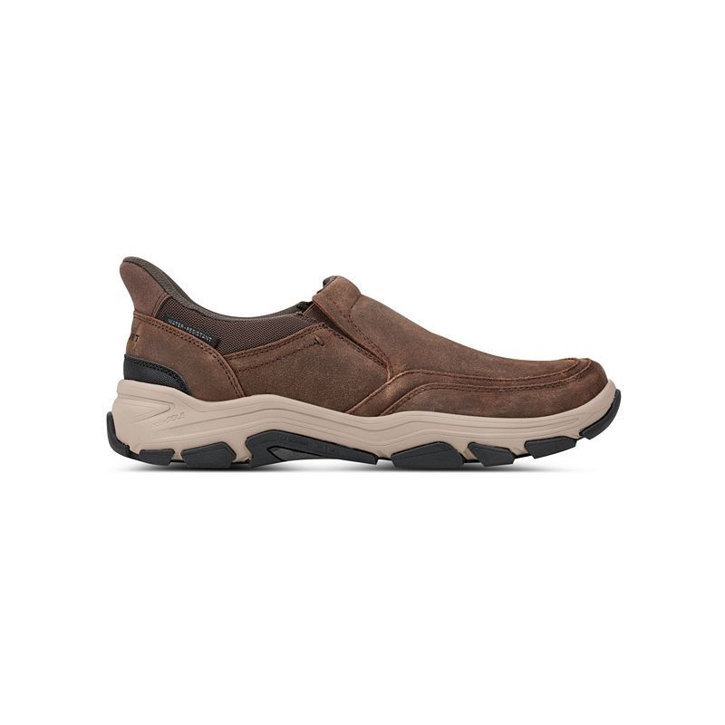 남성 슬립온 캐주얼 신발 Men's Reece Step Activated Slip-On Casual Shoes 19237925 Brown Suede