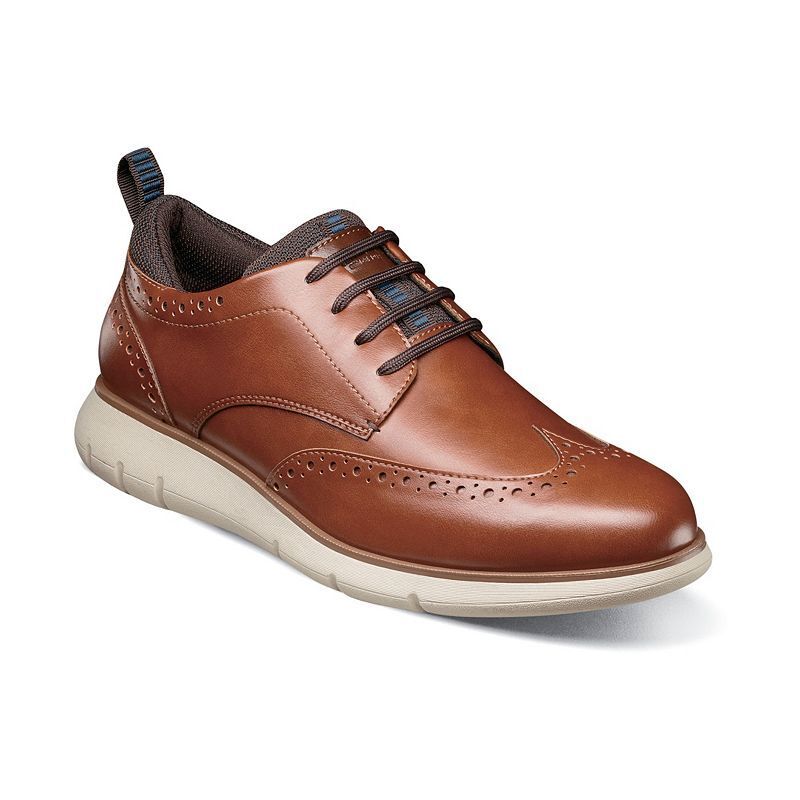 남성 캐주얼 옥스포드 신발 Men's Stance Wingtip Casual Oxford Shoes 16924197 Cognac Multi