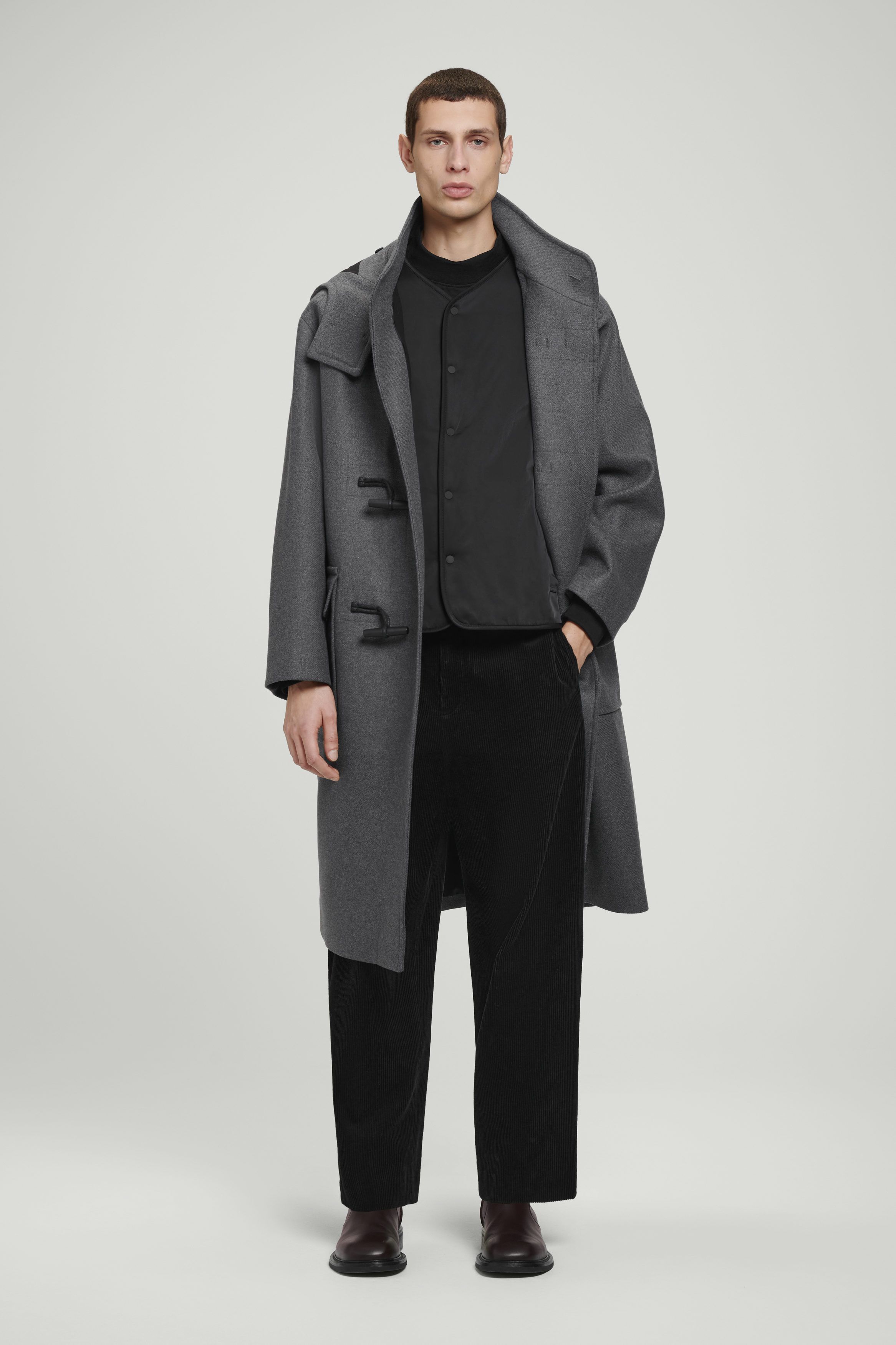 리버시블 포우 시어링 조끼 REVERSIBLE FAUX SHEARLING GILET 1260768001