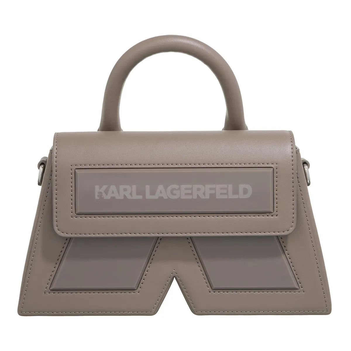 가죽 아쉬 그레이 사첼 Karl Lagerfeld Ikon/K Cb Leather Ash Grey                        Satchel A0489979