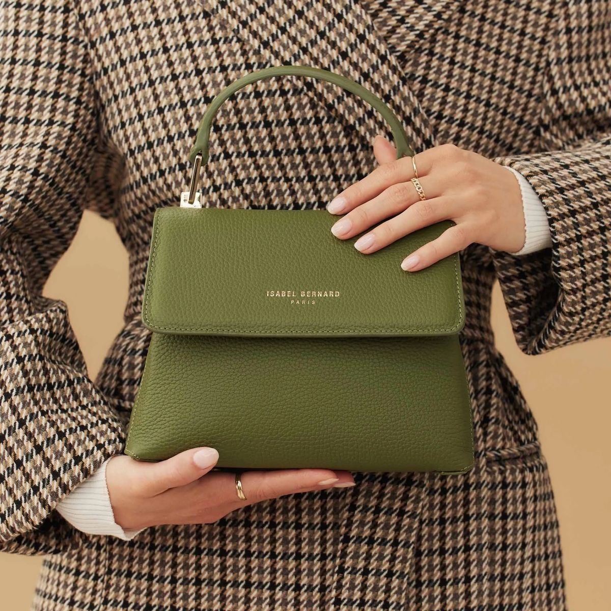 이자벨 토트백 사첼 Isabel Bernard Femme Forte Heline Handtasche Grun                        Satchel A0355032