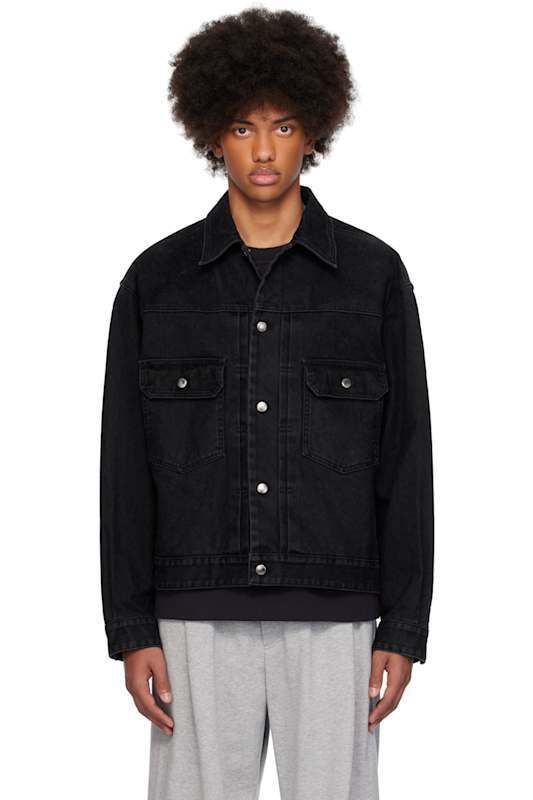 블랙 레귤러 데님 자켓 Black Regular Denim Jacket 16390001