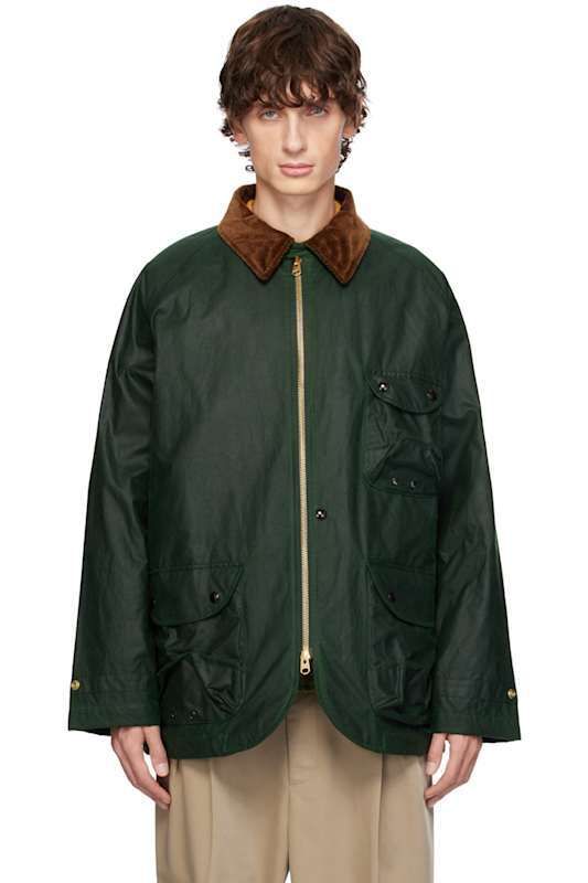 그린 왁스 자켓 Green Waxed Coverall Jacket 16056231