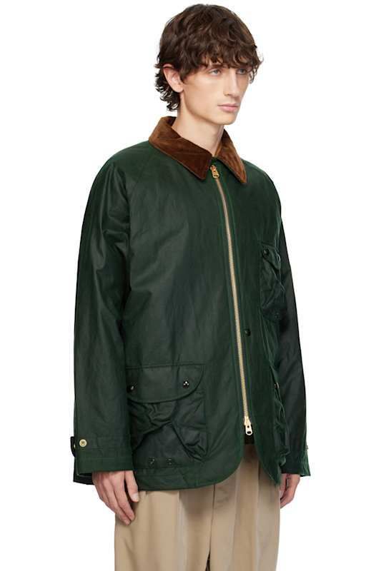 그린 왁스 자켓 Green Waxed Coverall Jacket 16056231