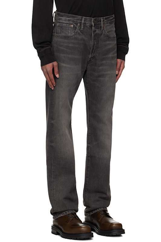 블랙 스트레이트 핏 와이드 데님 Black Straight Fit Wide Width Jeans 15506641
